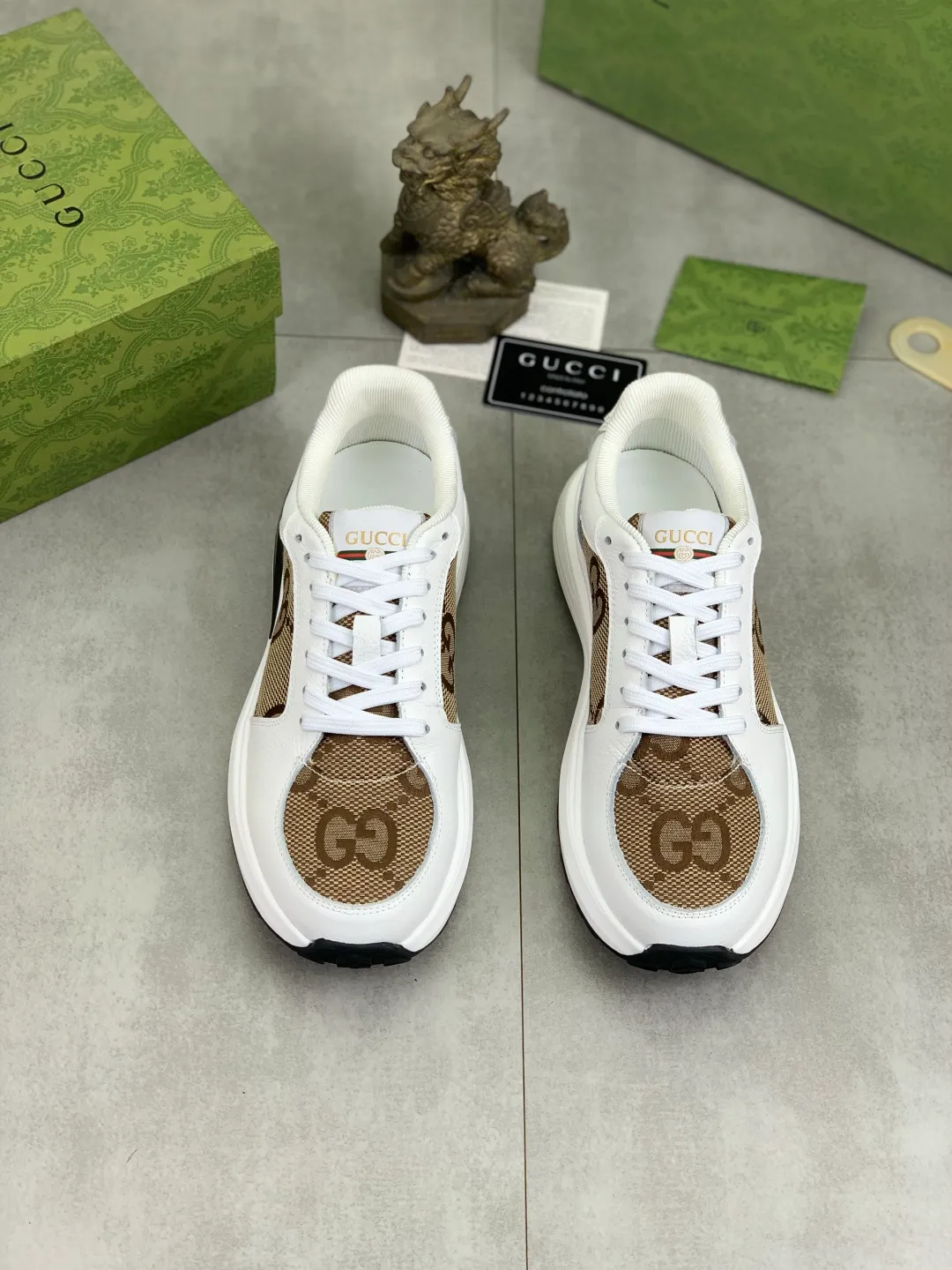 Men's shoes 💰P460💰【New model】🆘 The latest model from Gucci official website🎁Classic casual and fashionable men's shoes👟Best model💥The style is simple and elegant, exclusive for trendy men. Unique official website latest brand elements👑Gucci original decoration, fashionable and generous, the fabric is made of original soft calfskin➕Comfortable soft pigskin lining ✅Wear-resistant rubber outsole specified on the official website_Full of elasticity, the classic model taken at the counter 🎬Color: 3️⃣colors available😍Number of codes: 38-44 (45 46 customized)